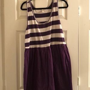 Purple striped dress